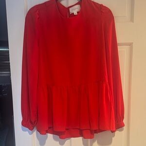 Pomander Place Vibrant Red Blouse